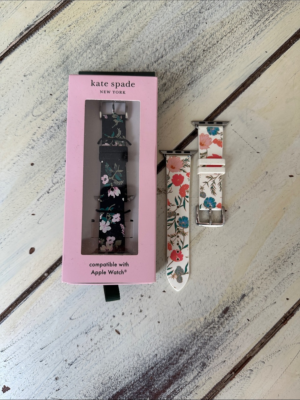Two Silicone Kate Spade Apple Watch Bands 38 MM / 40 MM
